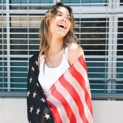 Leto - Vintage Style American Flag Scarf Outerwear