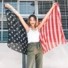 Leto - Vintage Style American Flag Scarf Outerwear 1 Leto - Vintage Style American Flag Scarf Outerwear