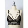 Leto - Double Strap Lace Bralette - Black Lingerie