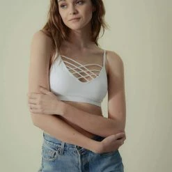 Leto - Interwoven Strappy Front Bralette