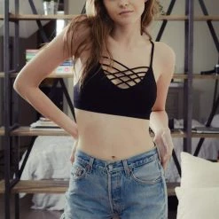 Leto - Interwoven Strappy Front Bralette