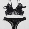Lingerie Leto - Roaring 20's Lace Thong - Black