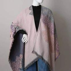 Leto - Floral Medallion Paisley Ruana Outerwear