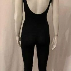 Love J Clothing Love J - Sleeveless Deep Scooped Jumpsuit, Black