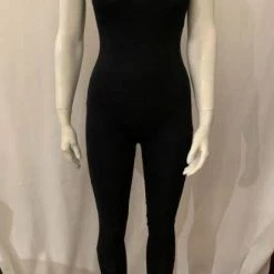 Love J Clothing Love J - Sleeveless Deep Scooped Jumpsuit, Black