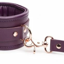 Lovehoney Fifty Shades Freed Cherished Collection Leather Ankle Cuffs Purple With Gold Color Chain Kink + BDSM