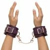 Lovehoney Fifty Shades Freed Cherished Collection Leather Wrist Cuffs Purple With Gold Color Chain Kink + BDSM 2 Lovehoney Fifty Shades Freed Cherished Collection Leather Wrist Cuffs Purple With Gold Color Chain Kink + BDSM
