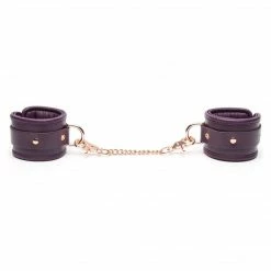 Lovehoney Fifty Shades Freed Cherished Collection Leather Wrist Cuffs Purple With Gold Color Chain Kink + BDSM