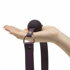 Lovehoney Fifty Shades Freed Cherished Collection Leather Ball Gag Silicone Purple