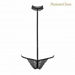Maison Close - Openable Lace Thong With Choker