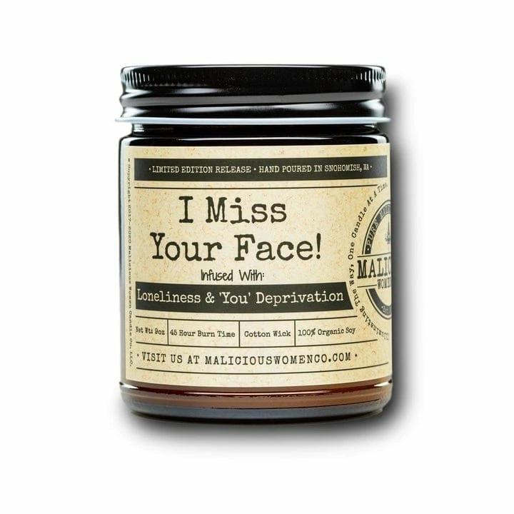 Candles + Scents Malicious Women Candle Co. - I Miss Your Face! 3 Candles + Scents Malicious Women Candle Co. - I Miss Your Face!