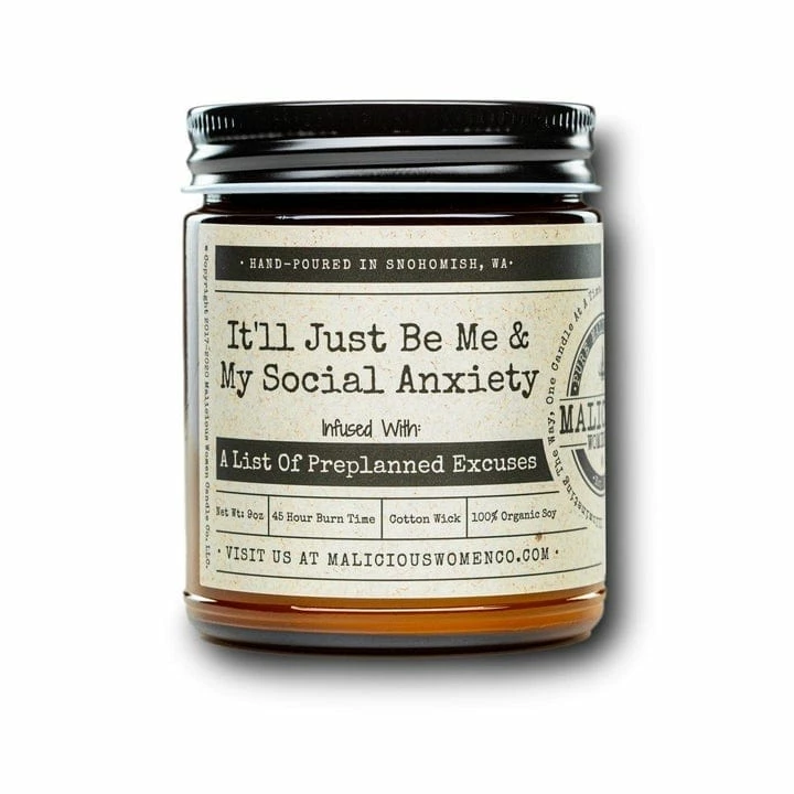 Malicious Women Candle Co. - It'll Just Be Me & My Social Anxiety 3 Malicious Women Candle Co. - It'll Just Be Me & My Social Anxiety