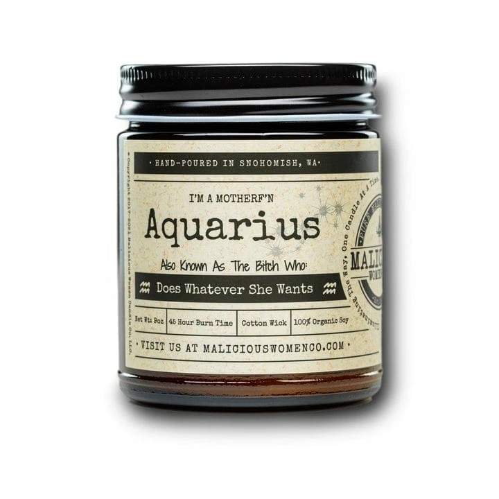 Malicious Women Candle Co Malicious Women - Zodiac Bitch Candle 17 Malicious Women Candle Co Malicious Women - Zodiac Bitch Candle