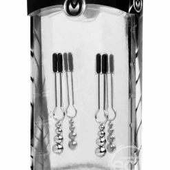 Master Series Adorn Triple Bead Nipple Clamp Set - Black