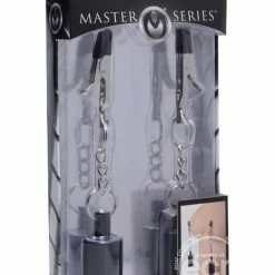 Kink + BDSM Master Series Burden Cylinder Nipple Weight Clamps - Black