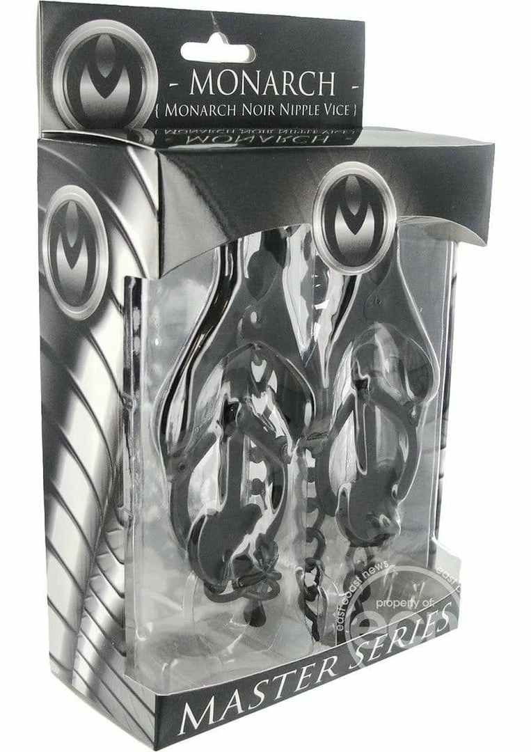 Kink + BDSM Master Series Monarch Noir Nipple Vice - Black 3 Kink + BDSM Master Series Monarch Noir Nipple Vice - Black