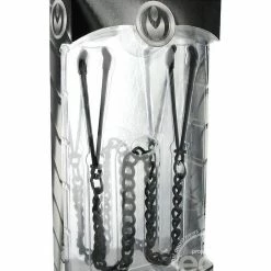 Kink + BDSM Master Series Reign Noir Tweezer Style Nipple Vice - Black