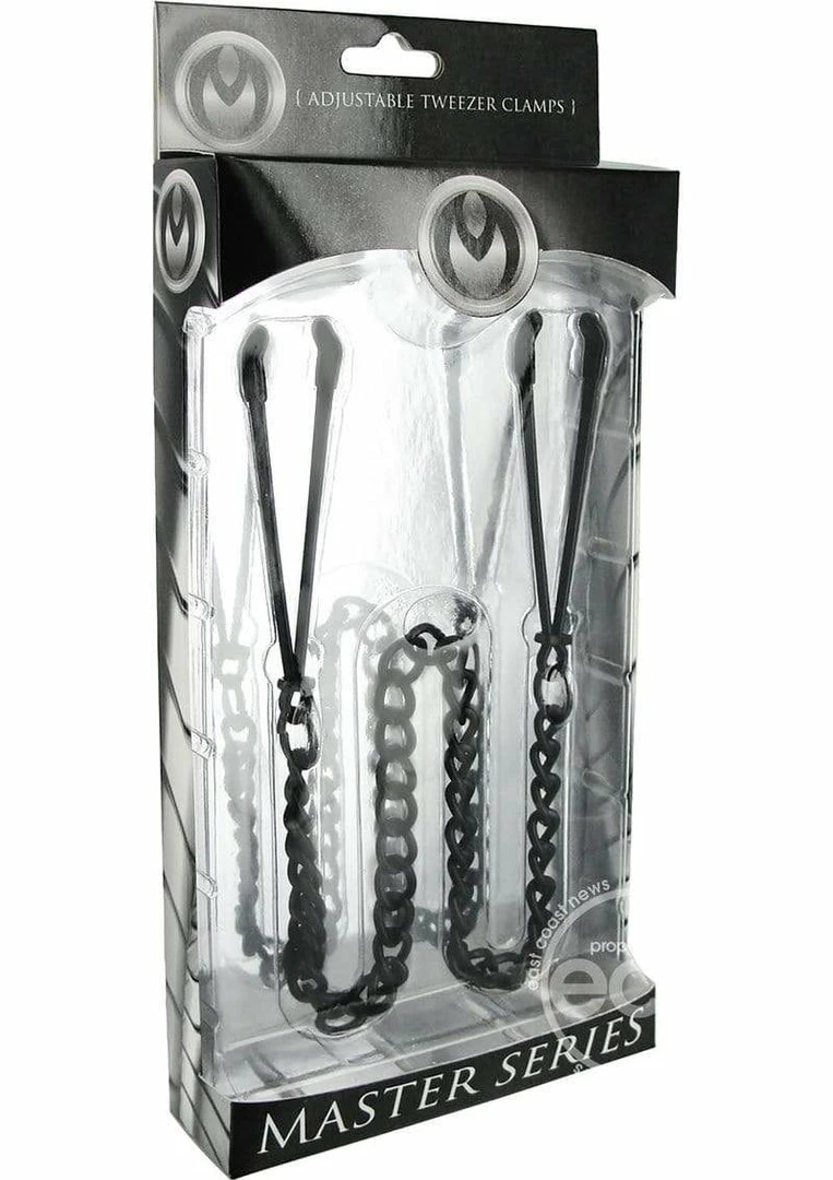 Kink + BDSM Master Series Reign Noir Tweezer Style Nipple Vice - Black 3 Kink + BDSM Master Series Reign Noir Tweezer Style Nipple Vice - Black