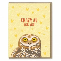 Modern Printed Matter - Crazy AF Owl Card