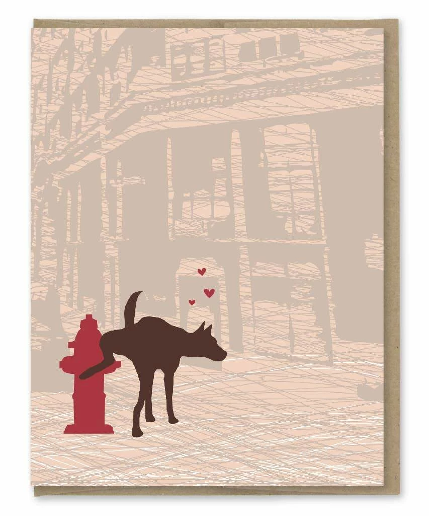 Modern Printed Matter - Dog Hydrant Mine All Mine Card Greeting + Gift Cards 3 Modern Printed Matter - Dog Hydrant Mine All Mine Card Greeting + Gift Cards