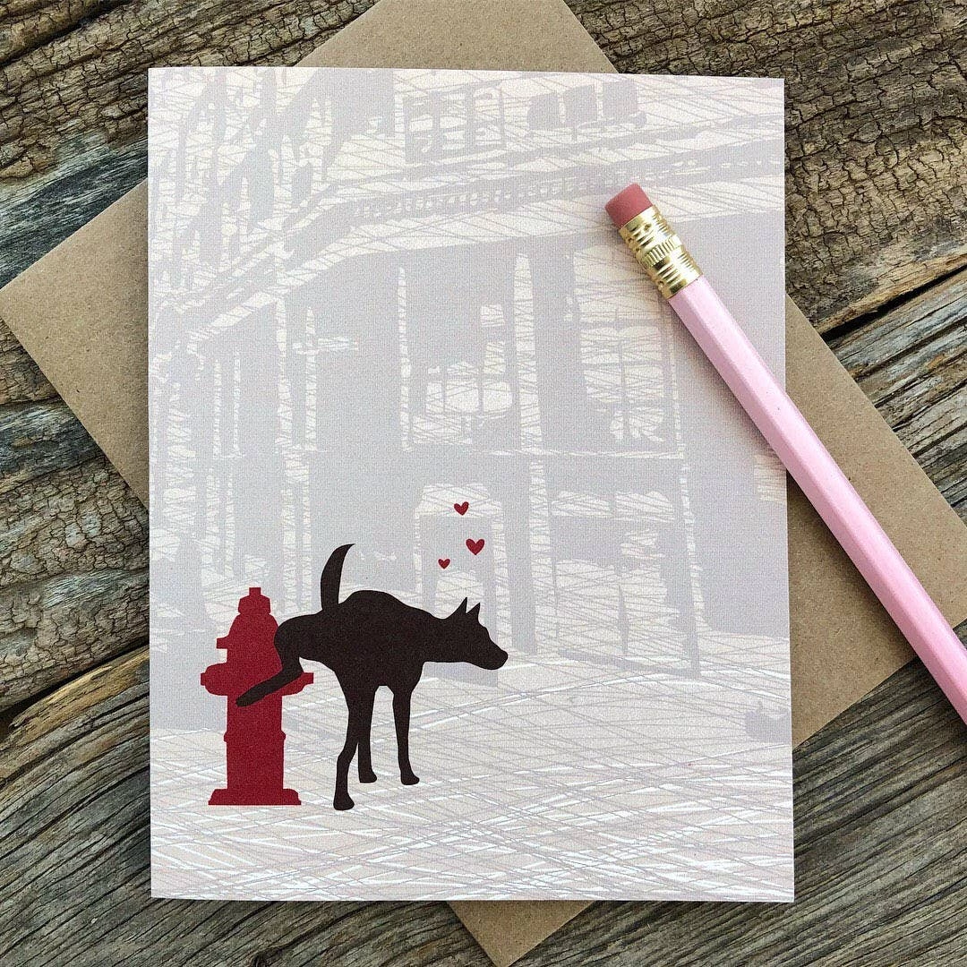 Modern Printed Matter - Dog Hydrant Mine All Mine Card Greeting + Gift Cards 5 Modern Printed Matter - Dog Hydrant Mine All Mine Card Greeting + Gift Cards