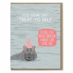 Modern Printed Matter - Hippo Birthday Card