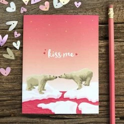 Modern Printed Matter - Kiss Me Polar Bears Card Greeting + Gift Cards