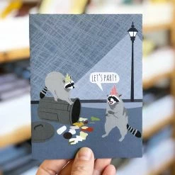 Greeting + Gift Cards Modern Printed Matter - Racoon Birthday Party Card