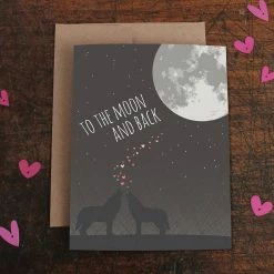 Modern Printed Matter - To The Moon And Back Card