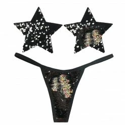 Neva Nude - Sequin Pastie & Panty Set Matching + Sets