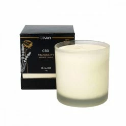 Olivia's Boudoir - CBD Massage Candle 25mg, 7oz Massage Oils, Candles + Tools