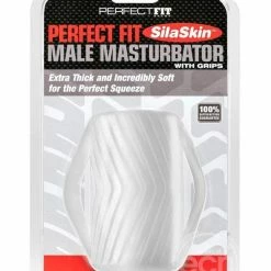 Sleeves + Insertion Toys Perfect Fit - SilaSkin Male Masturbator With Grips
