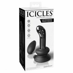 Pipedream Icicles - No. 84 Vibrating Glass Plug With Remote, Black Vibrators 15 Pipedream Icicles - No. 84 Vibrating Glass Plug With Remote, Black Vibrators
