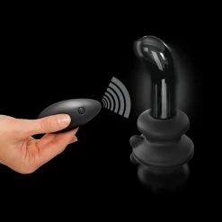 Pipedream Icicles - No. 84 Vibrating Glass Plug With Remote, Black Vibrators 14 Pipedream Icicles - No. 84 Vibrating Glass Plug With Remote, Black Vibrators