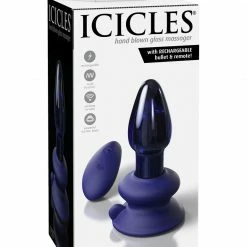 Pipedream Vibrators Icicles - No. 85 Vibrating Anal Plug With Remote, Blue 15 Pipedream Vibrators Icicles - No. 85 Vibrating Anal Plug With Remote, Blue