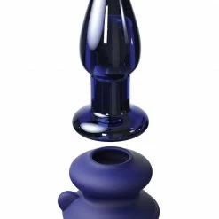 Pipedream Vibrators Icicles - No. 85 Vibrating Anal Plug With Remote, Blue