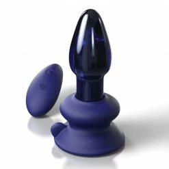 Pipedream Vibrators Icicles - No. 85 Vibrating Anal Plug With Remote, Blue