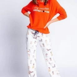 PJ Salvage - Coffee & Canines Pajama Pants Loungewear + Pajamas