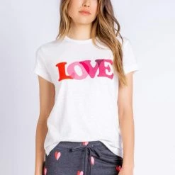 Loungewear + Pajamas PJ Salvage - With A Kiss T-Shirt - Ivory