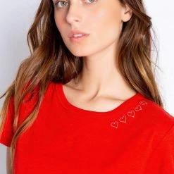 PJ Salvage - With A Kiss T-Shirt Red Loungewear + Pajamas