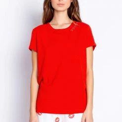 PJ Salvage - With A Kiss T-Shirt Red Loungewear + Pajamas
