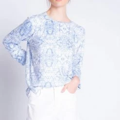 PJ Salvage - Boho Batik Long Sleeve Top Loungewear + Pajamas