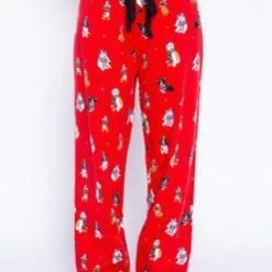 PJ Salvage - Red Puppy Flannel Pants Loungewear + Pajamas