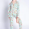 PJ Salvage - "Life Is Sweet" Playful Print PJ Set - Mint 1 PJ Salvage - "Life Is Sweet" Playful Print PJ Set - Mint