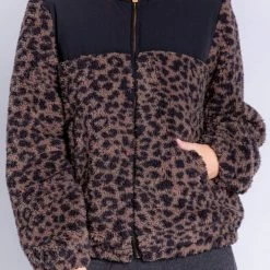 PJ Salvage - Leopard Sherpa Jacket Outerwear