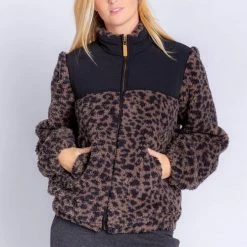 PJ Salvage - Leopard Sherpa Jacket Outerwear