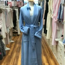 Bonne Nuit - Pluto Long Knitted Robe - Evening Blue