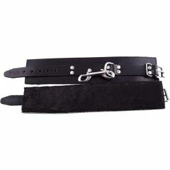 Kink + BDSM Rouge - Leather Cuffs With Faux Fur Lining