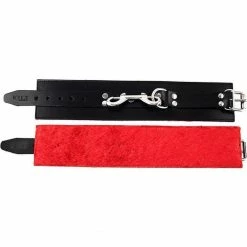 Kink + BDSM Rouge - Leather Cuffs With Faux Fur Lining