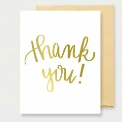 Greeting + Gift Cards Sweet Water Decor - Gold Foil Thank You Card